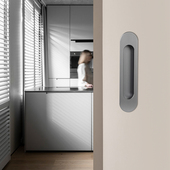 顶捷铝合金推拉门移门暗拉手厨房幽灵门趟门木门嵌入式 开槽门把手