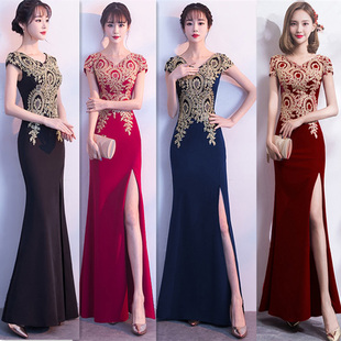 宴会酒会年会晚宴主持人高贵气质大人走红地毯晚礼服女气场伴娘团