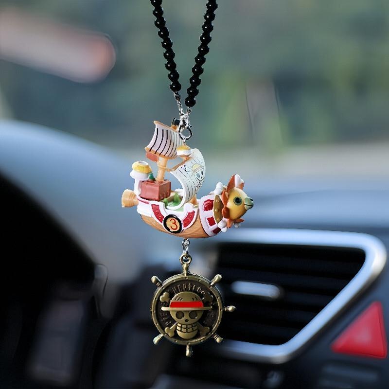 汽车挂件海贼王千阳号后视镜车内吊饰车载吊坠创意可爱车挂饰摆件