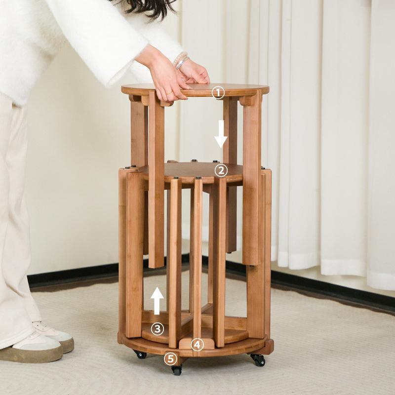 现代凳子家用可叠放板凳组合不占空间餐桌椅圆凳餐厅备用凳叠叠凳