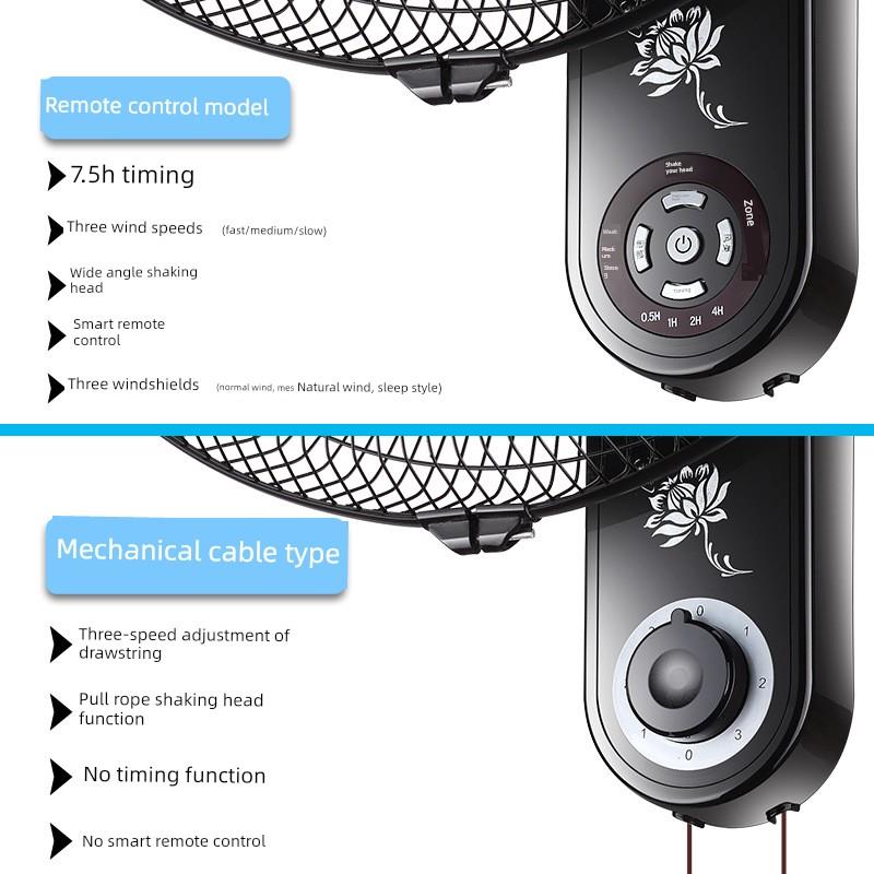 仙客壁挂式电风扇摇头家庭餐厅壁挂式摇头宿舍风扇工业大风扇