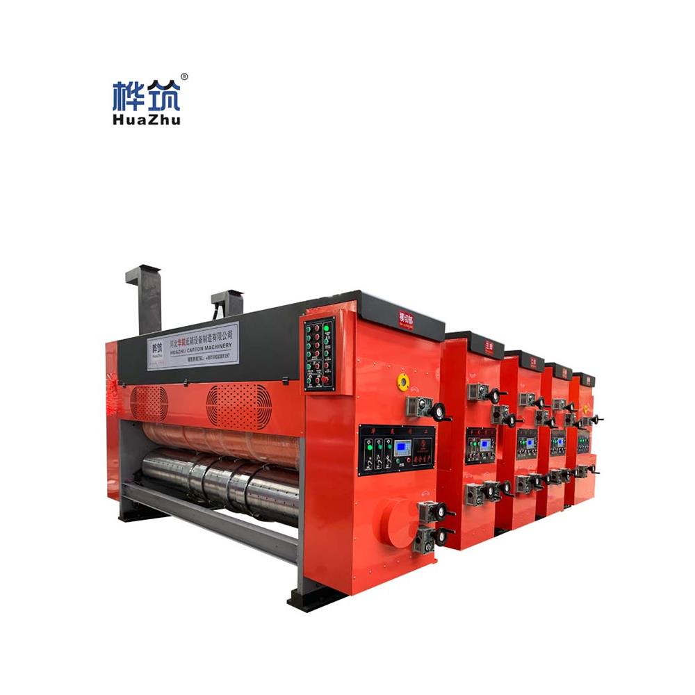 全自动纸箱印刷机械设备 飞机盒快递纸箱四色圆模切开槽机 WY1011