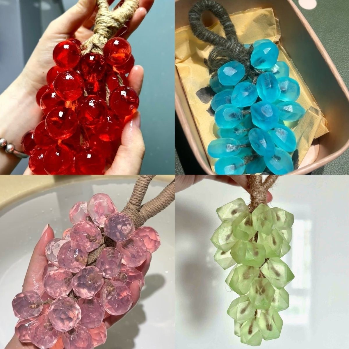 可diy手工香皂水晶青提葡萄串手作冷制研磨皂伴手礼冷制皂礼物