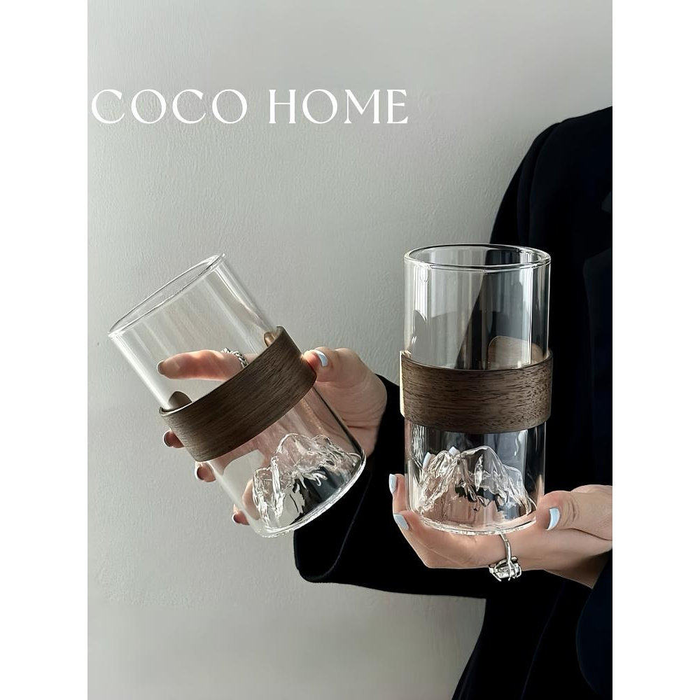 COCO HOME 观山杯冰美式拿铁杯咖啡杯富士山杯防烫耐高温水杯饮品,餐饮具,清酒杯,淘宝优惠券,粉丝福利购,淘宝优惠卷
