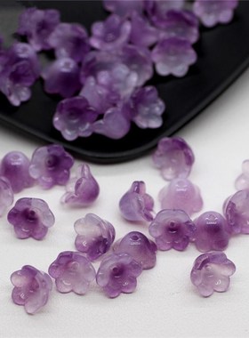 极速30pcs/Lot Colorful Floweyr Lampwork Beads Trumpet Flower