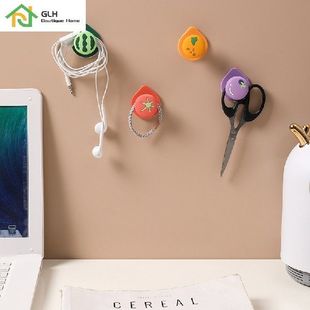 Pattern Fruit Kitchen Bathroom Free 极速4PCbS Hooks Cute