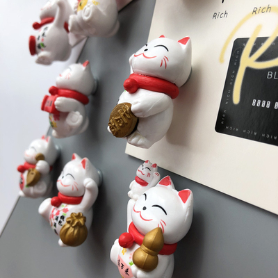 极速8 Pcs Fridge Magnet paste seriesF Lucky Cat magnetic pas