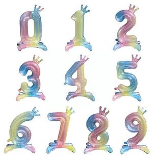 Digital 32Inch Balloon Birthday Decorat 极速New PartVy Color