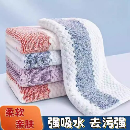 厨房抹布不沾油去污不掉毛