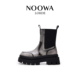 NOOWA厚底切尔西靴女2025秋款 复古擦色时尚 百搭增高舒适休闲短靴