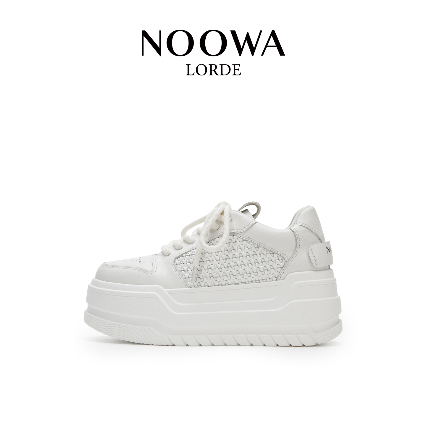 商场同款真皮厚底增高百搭小白鞋