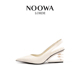 女2025款 真皮时尚 法式 NOOWA设计师原创异形跟尖头高跟凉鞋 高跟鞋