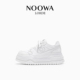 NOOWA厚底小白鞋 女2025款 真皮做旧透气增高时尚 鞠婧祎同款 休闲鞋