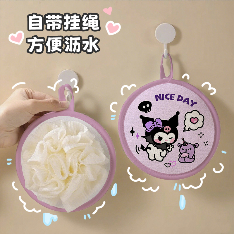 儿童搓澡巾无痛洗澡浴花二合一