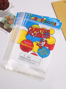 单面彩印气球挂卡袋 1/4pound小丑气球袋工厂自粘opp袋现货