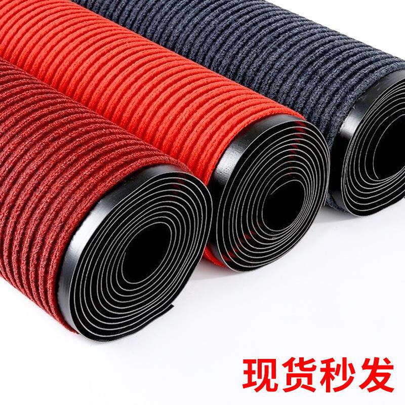 入户门口地垫双条纹除尘吸水地毯卫生间防滑垫楼梯可裁剪迎宾门垫