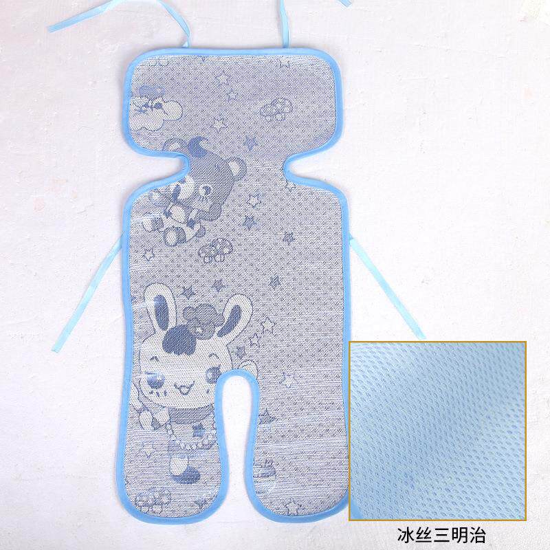 厂价直供婴儿推车凉席 童车亚麻五点式凉席 伞车八角花凉席
