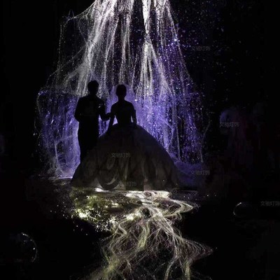光纤灯婚礼堂星河灯光河流瀑布灯婚庆道具婚宴厅银河造型