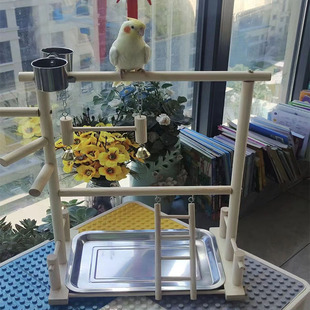 鸟站架花椒木架子牡丹虎皮玄凤鹦鹉互动爬梯游乐场啃咬玩具秋千