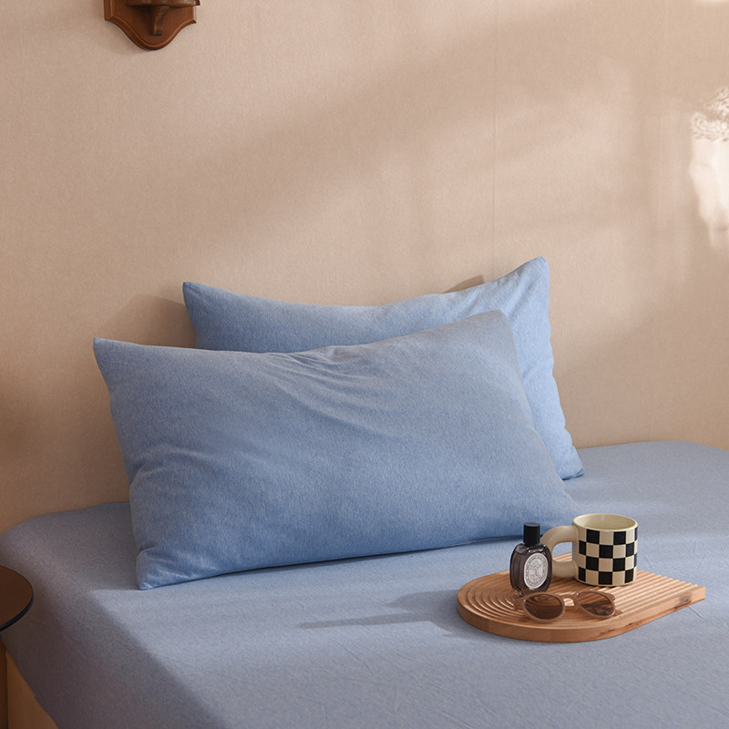 天竺棉针织棉枕套48*74cm枕头罩单人枕用一对装学生素色宿舍枕巾,床上用品,枕套,淘宝优惠券,粉丝福利购,淘宝优惠卷