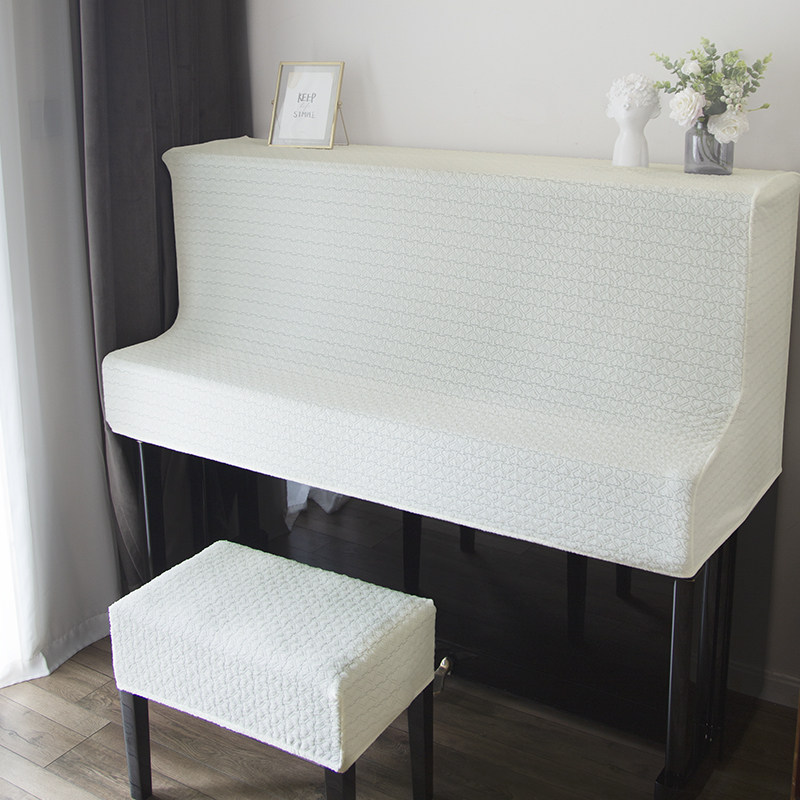 新款爱心立式半包钢琴罩轻奢钢琴盖布高级轻奢琴凳罩防尘防污罩套