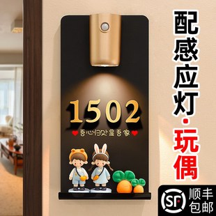 2025新款门牌号高级感轻奢创意入户门号码牌家用定制室外数字高端