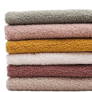 阿尔泰毛绒布料加厚颗粒绒大泰迪圈圈绒羊圈毛羊羔绒服装手工面料