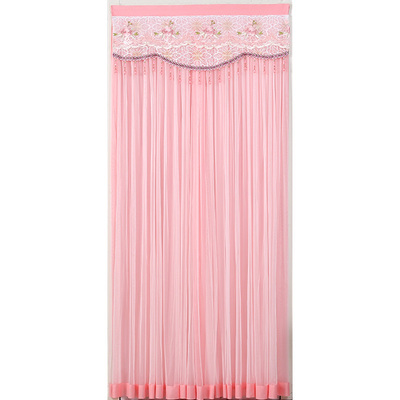 防蚊门帘家用免打孔夏天卧室半帘魔术贴伸缩杆沙帘隔断帘2023新款