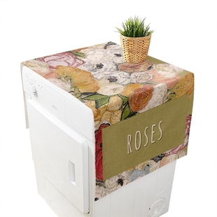 梵高创意花朵 双开门冰箱盖布防尘盖巾防尘罩滚筒洗衣机罩防水