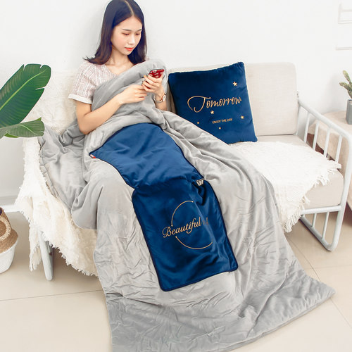 抱枕被子两用多功能办公室二合一午睡毯四季通用空调折叠被折叠毯