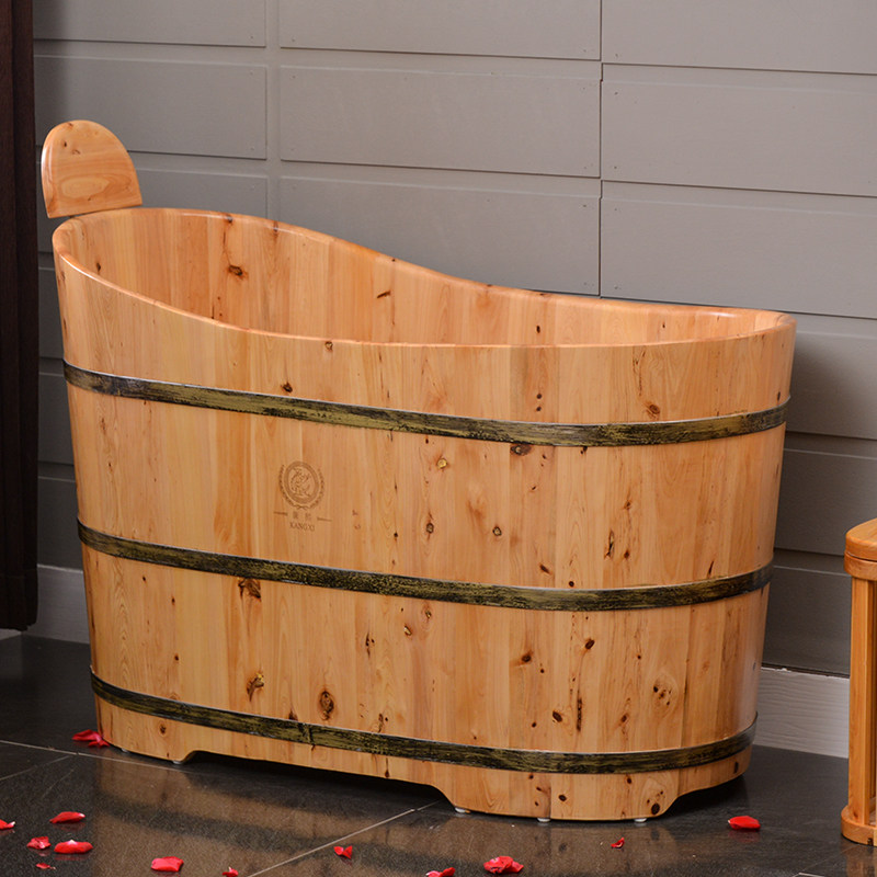康熙木桶浴桶熏蒸泡澡木桶家用实木洗澡桶沐浴洗澡盆大人木质浴缸