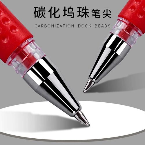 整箱红笔学生专用老师按动式批改作业红色中性笔高颜值按动圆珠笔