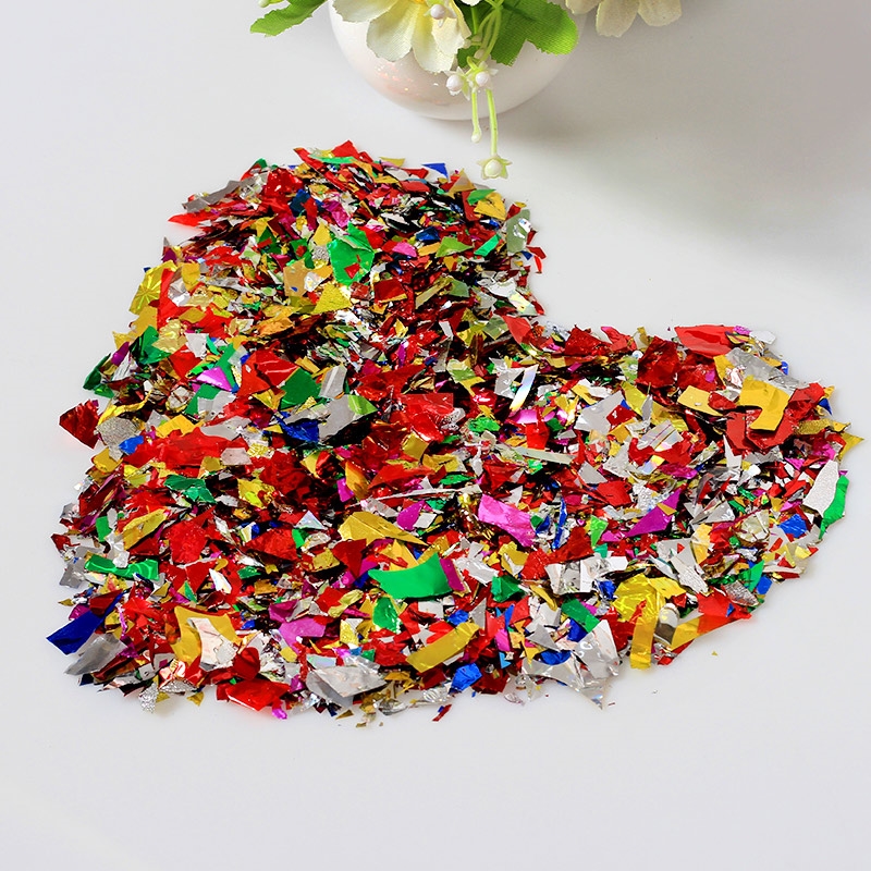 手撒亮片撒花礼宾花碎片闪粉开业活动庆典婚庆用礼花金粉彩色
