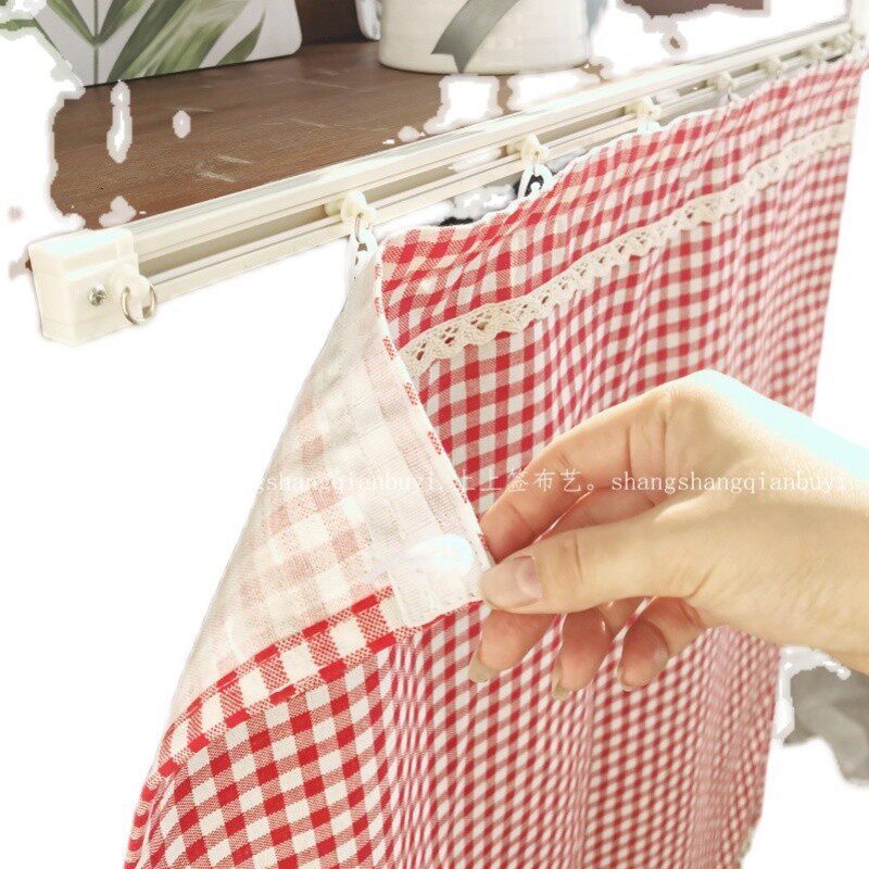 鞋架自粘式遮挡帘可移动衣柜遮丑帘厨房橱柜防尘帘柜子轨道式拉帘