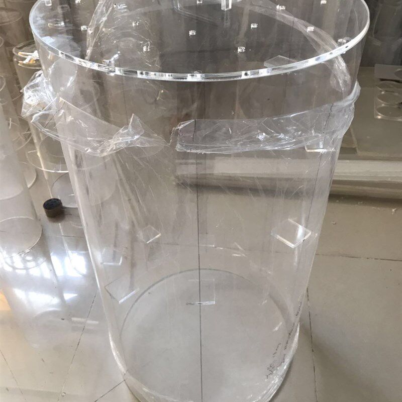 高透明亚克力有机玻璃管定制加工法兰螺热弯切割封底打孔实验制品