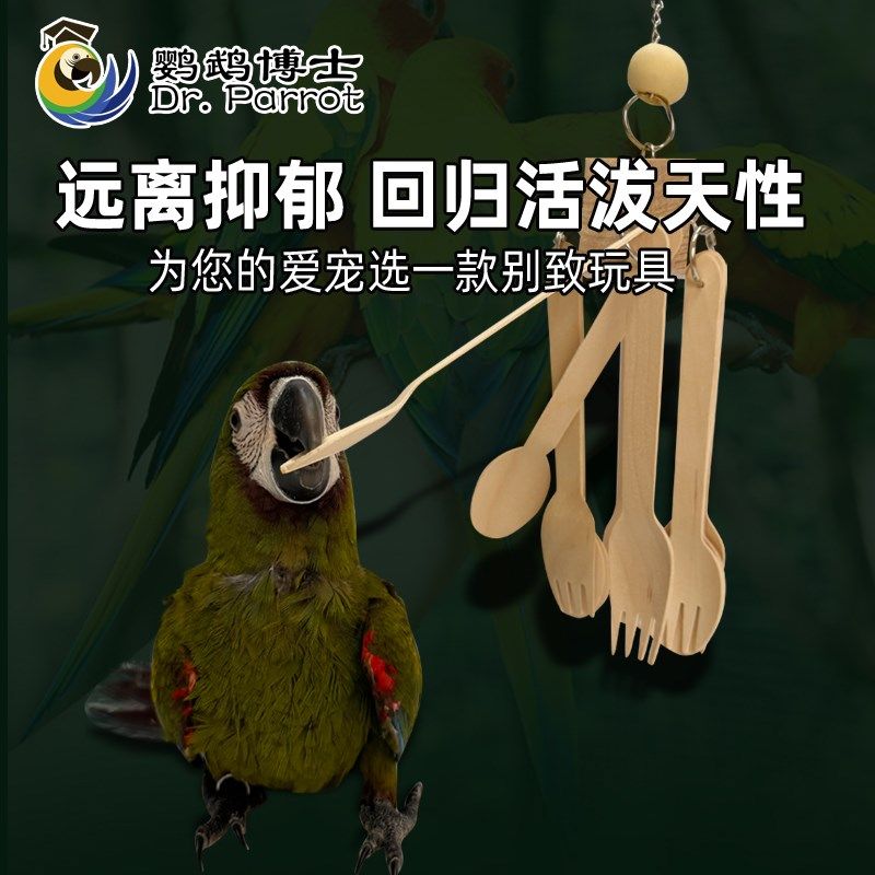 鹦鹉啃咬玩具木制勺中小型鸟磨嘴娱乐解压解闷开发智力娱乐防咬毛,宠物/宠物食品及用品,鸟玩具,淘宝优惠券,粉丝福利购,淘宝优惠卷