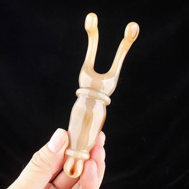 牛角鼻子按摩器眼部点穴拨筋棒眼周刮美鼻器脸面部专用鼻梁耳工具