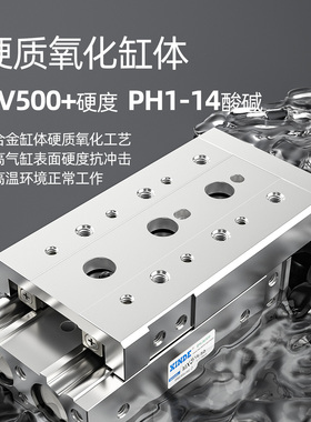 SMC型气动滑台气缸MXS6 12-16 25 MXS8-10-20-30-40-50-75-ASTFRP