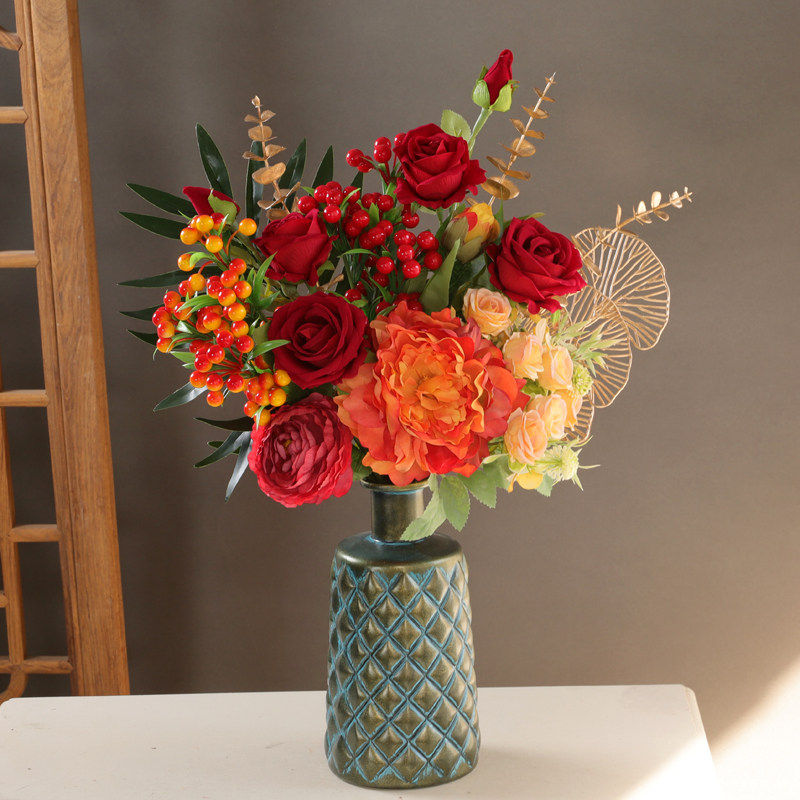 假花绢花手捧花高档仿真花客厅过年装饰花餐桌花卉订婚婚房摆件,家居饰品,仿真花/假花,淘宝优惠券,粉丝福利购,淘宝优惠卷