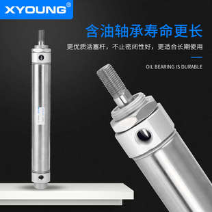 XYOUNG气动不锈钢迷你气缸CDM2B40 100Z 50带磁迷你气缸CM2B40