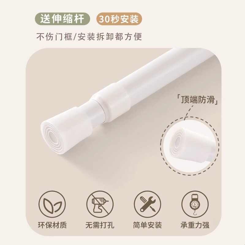 中式门帘免打孔家用卧室化解隔断帘对门入户玄关空调挡风遮挡帘子图片