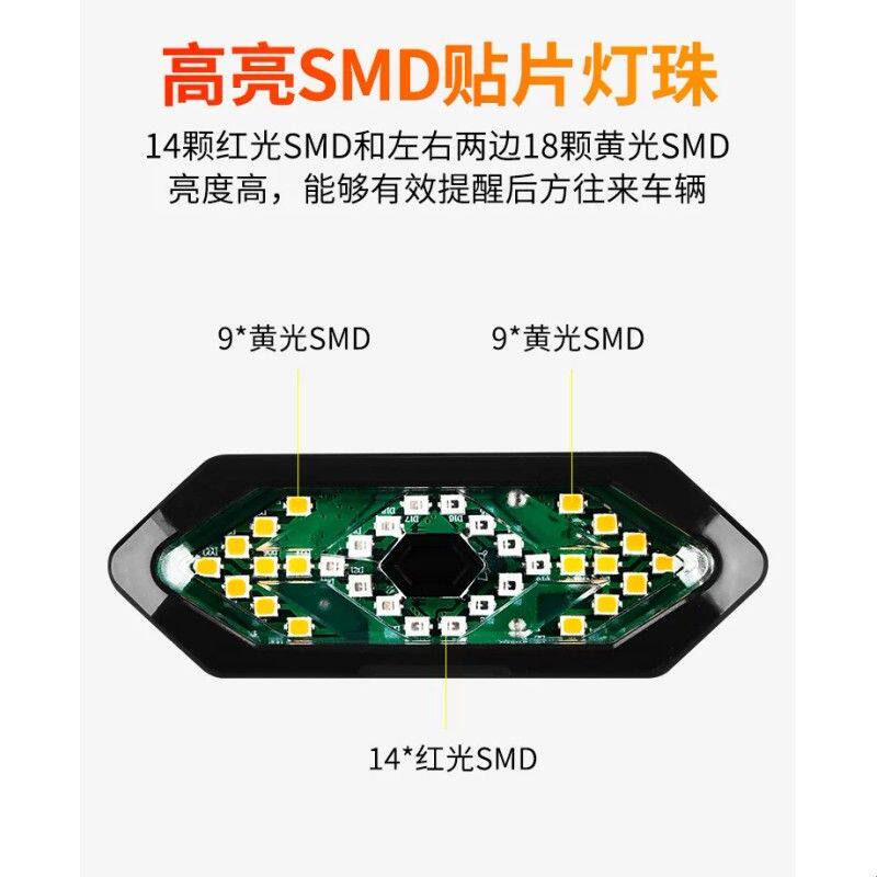 自行车转向灯USB充电自行车尾灯LED无线遥控转向灯警示灯骑行装备