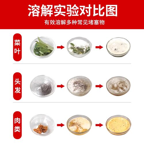 onefull管道疏通剂强力溶解厨房油污通下水道马桶堵塞泡泡粉神器