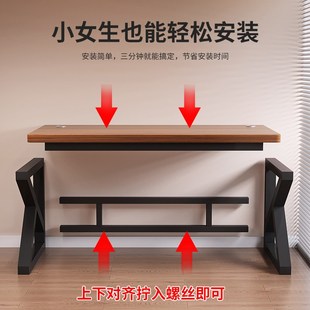 家用电竞桌工y作台办公桌长条桌子卧室学生学习 甄选木电脑桌台式
