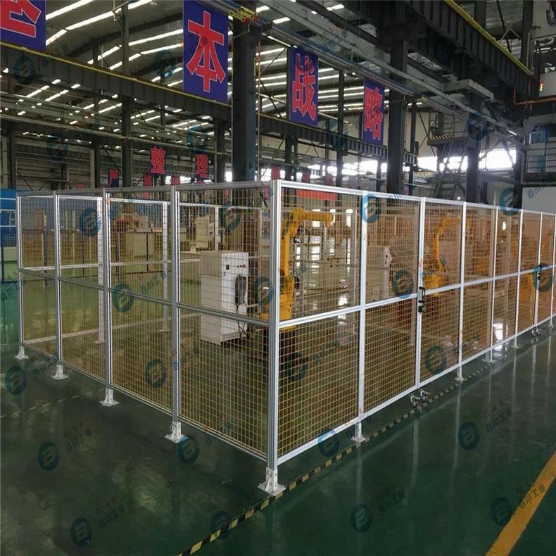 车间仓库区隔离铁艺护栏厂商 防护围栏防护栏黄色 网围栏