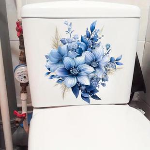 清新简约植物花朵叶子墙贴纸厕所马桶贴画盖水箱装饰瓷砖遮丑挡洞