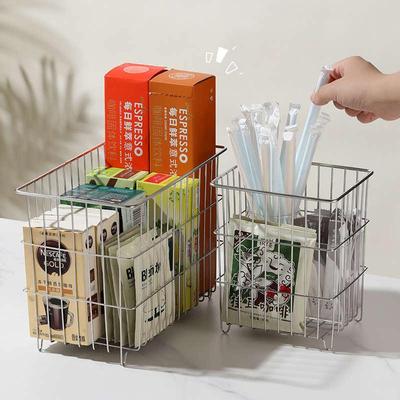 304不锈钢收纳筐浴室收纳篮桌面储物篮厨房置物篮杂物整理筐.8289