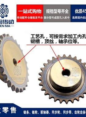盛天SCS链轮 45号钢 加工成品 40B08A15齿 高精度耐磨损 申马传动