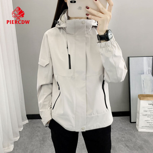 帕瑞萨/PIERCDW秋季户外冲锋衣款防风雨舒适登山服中老年女装外套