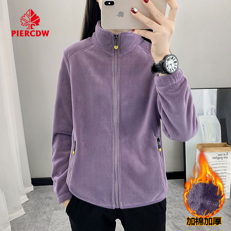 户外抓绒衣加绒加厚